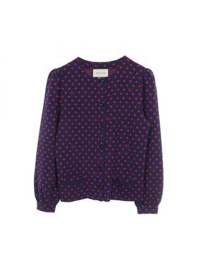 Gucci Cardigan GG Logo Dot Knit Wool